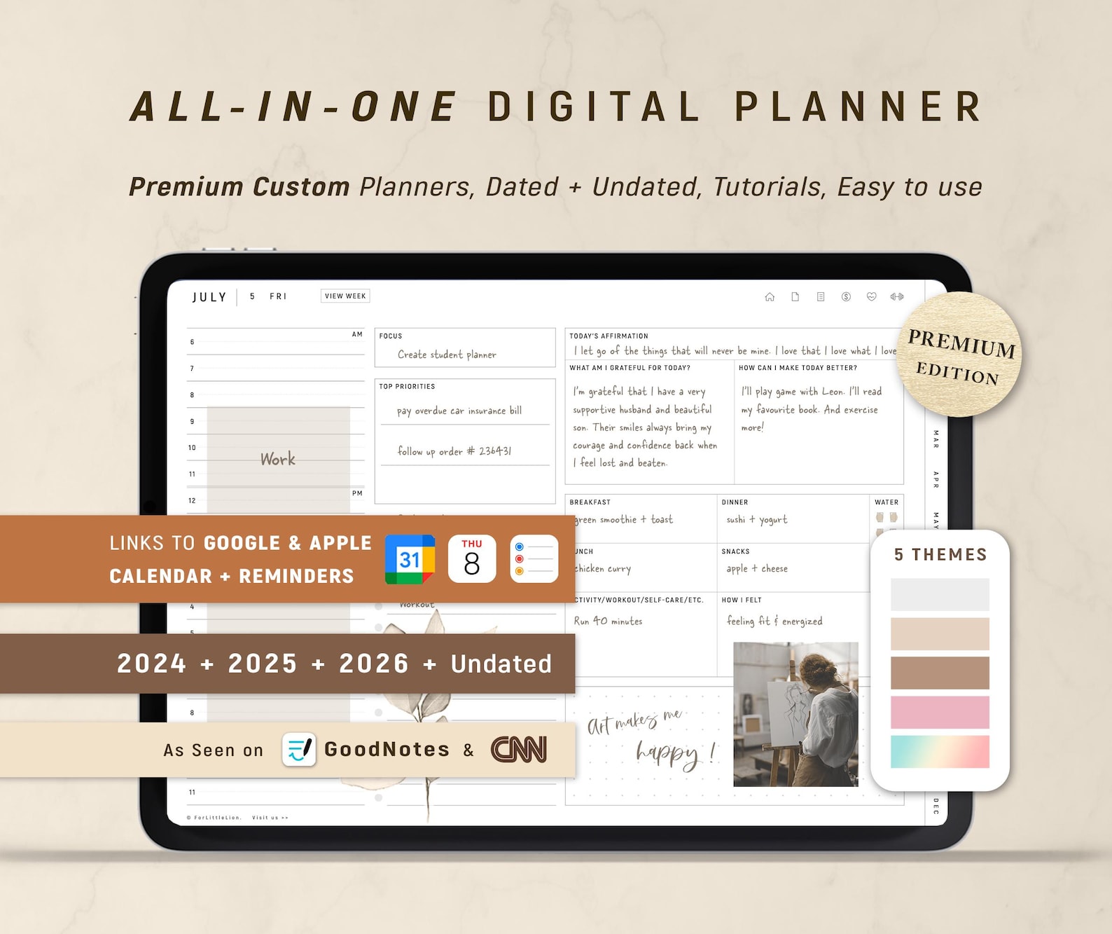 Premium Digital Planner 2024 20225 2026